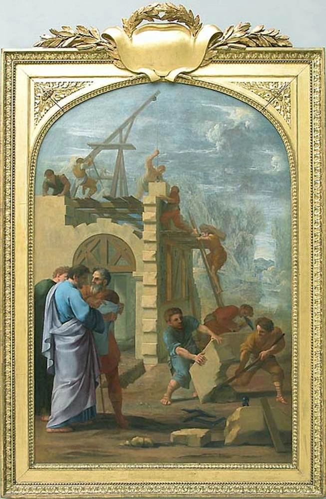 SUEUR, Eustache - San Bruno esamina la mappa della Certosa di Roma, Musée du Louvre, Paris